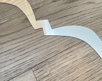 Metallic Silver Wonder Woman W style emblem DIY chest plate armor to make your own costume cosplay moldable v21