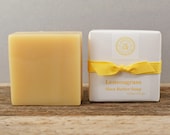 Lemongrass Soap | Shea Butter Soap, Lemony Fresh Soap, Square Soap, Facial Soap, Shaving Soap | Lemongrass Shea Butter Soap in Large Size