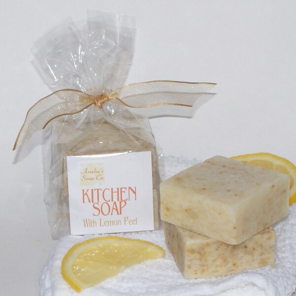 Kitchen Soap With Citrus and Lemon Peel, ALL NATURAL