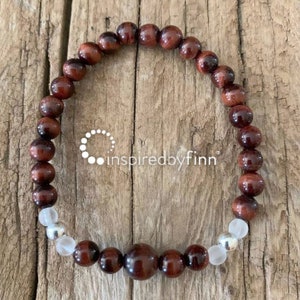 Red Tiger Eye Bracelet - Supports Metabolism and Hormone Balance Elastic Bracelet