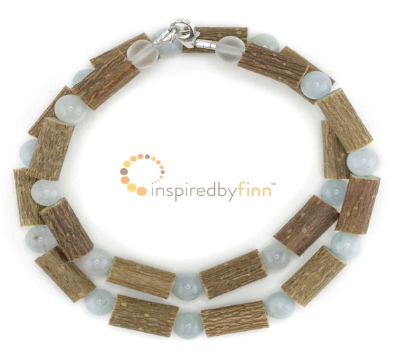 THE Best for Skin Issues aquamarine Hazelwood Necklace eczema