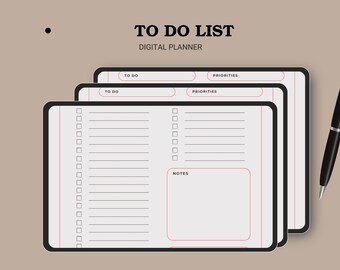 White Minimalist Simple To Do List Planner, elegant daily organizer for productivity lovers, perfect gift for students and professionals