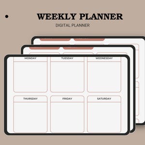 Bold Simple Weekly Planner, Clean Aesthetic for Stress-Free Planning, Great Gift for Teachers, Students, and Organizing Enthusiasts