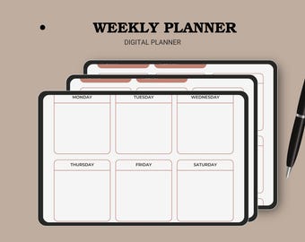 Bold Simple Weekly Planner, Clean Aesthetic for Stress-Free Planning, Great Gift for Teachers, Students, and Organizing Enthusiasts