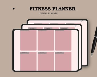 Pink Fitness Workout Planner, Stylish Daily Exercise Organizer, Designed for Goal Tracking, Perfect Gift for Fitness Enthusiasts, Gym Lovers