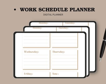 Creative Work Schedule Planner, Stylish Weekly Organizer for Project Management, Perfect Gift for Busy Professionals and Students, Ideal Gift