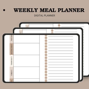 Simple Weekly Menu Planner, Functional Meal Prep Planner for Easy Cooking, Ideal Mothers Day Gift, Stylish Meal Organizer for Healthy Eating