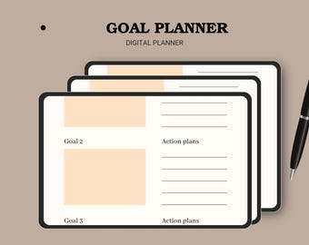 Goal Planner, Stylish Workbook for Tracking Progress, Create and Conquer Your Goals, Ideal Gift for Dreamers, For Inspiration Seekers