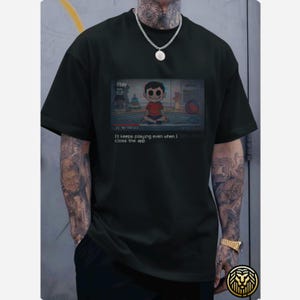 Glitch Horror Cartoon T-Shirt | Analog VHS Lost Show Tee | Creepypasta Aesthetic Unisex Shirt | Weirdcore Vaporwave Gift