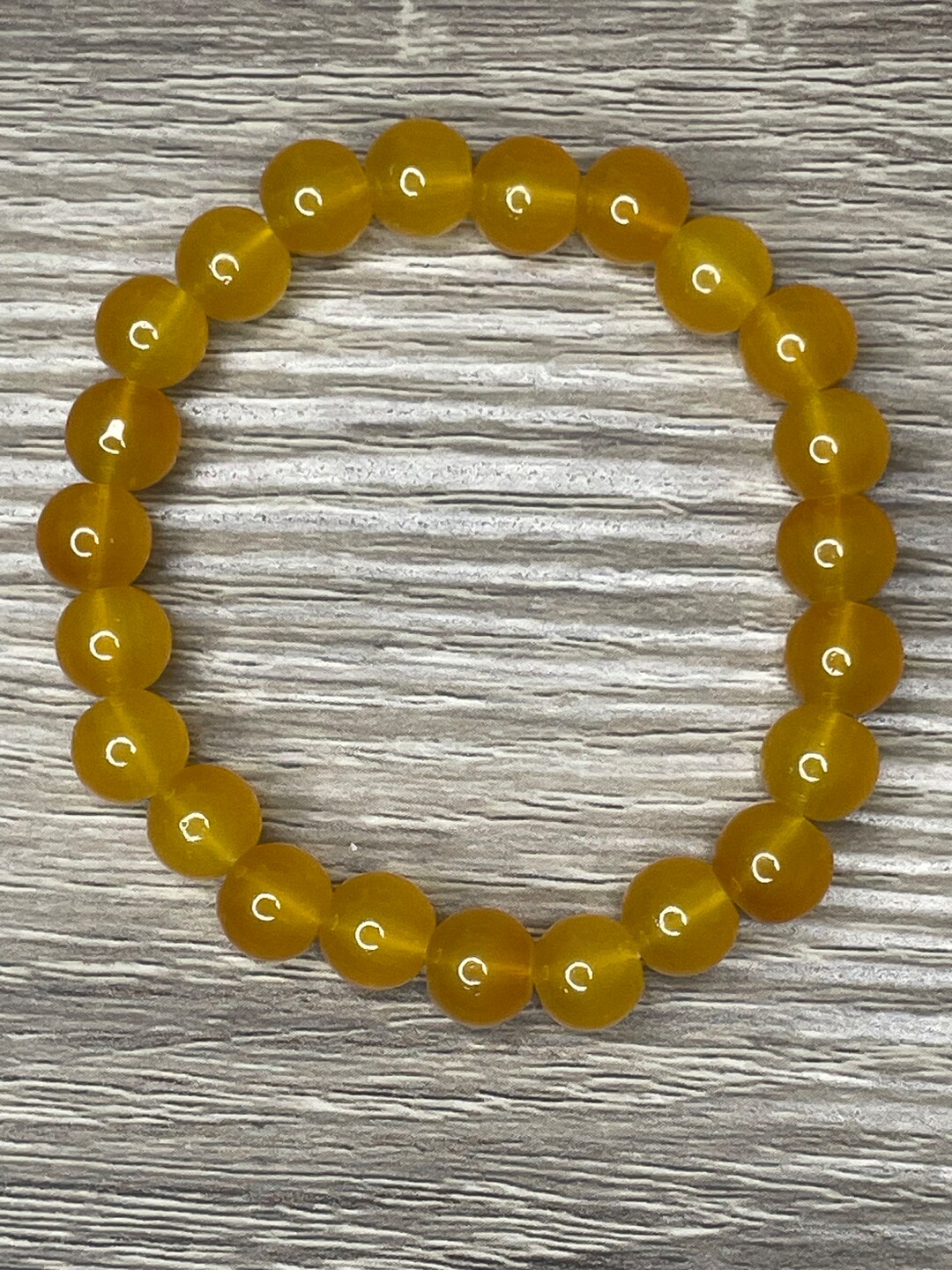 Shiny Bead Tassle Bracelet Orange main image 0