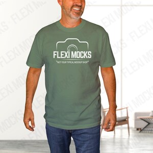 Real Model Mock | Comfort Colors C1717 Moss Tshirt Mockup | Dad Tee Mock | C1717 Mock | Simple Aesthetic Male Mock | Comfort Colors  1717