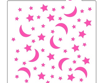 Celestial Sky Pattern Cookie and Craft Stencil
