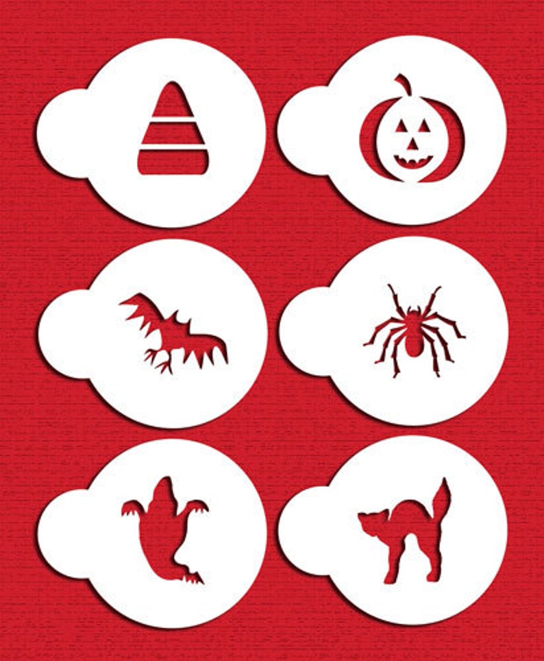 Stencil Halloween Cupcake Cookie Tops Stencil Set Etsy stencil-halloween-cupcake-cookie-tops-stencil-set-etsy