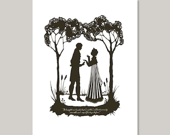 Pride & Prejudice - Print of Original Papercut