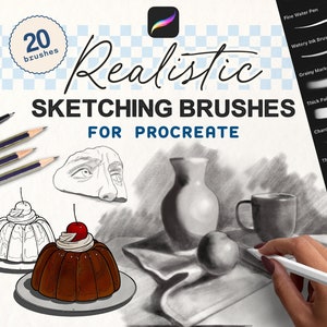 Juegos de pinceles Procreate para dibujar principiantes Procreate Soft Pencil Pen Fineliners Pinceles de renderizado de carbón para dibujar Pinceles para iPad Pro