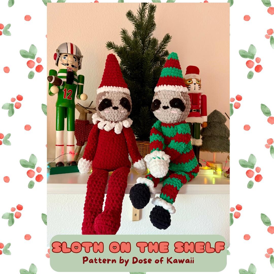 Crochet Pattern- Sloth on the Shelf Amigurumi Pattern- PDF Only - Etsy