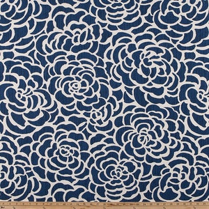 Scott Living Fabrics Pfingstrose Kissenbezug beidseitig Designer-Stoff Farb-Größe-Quadrat, EuroLumbar Größen-Navy-Blau-Rot-Grün-Gelb Bild 6