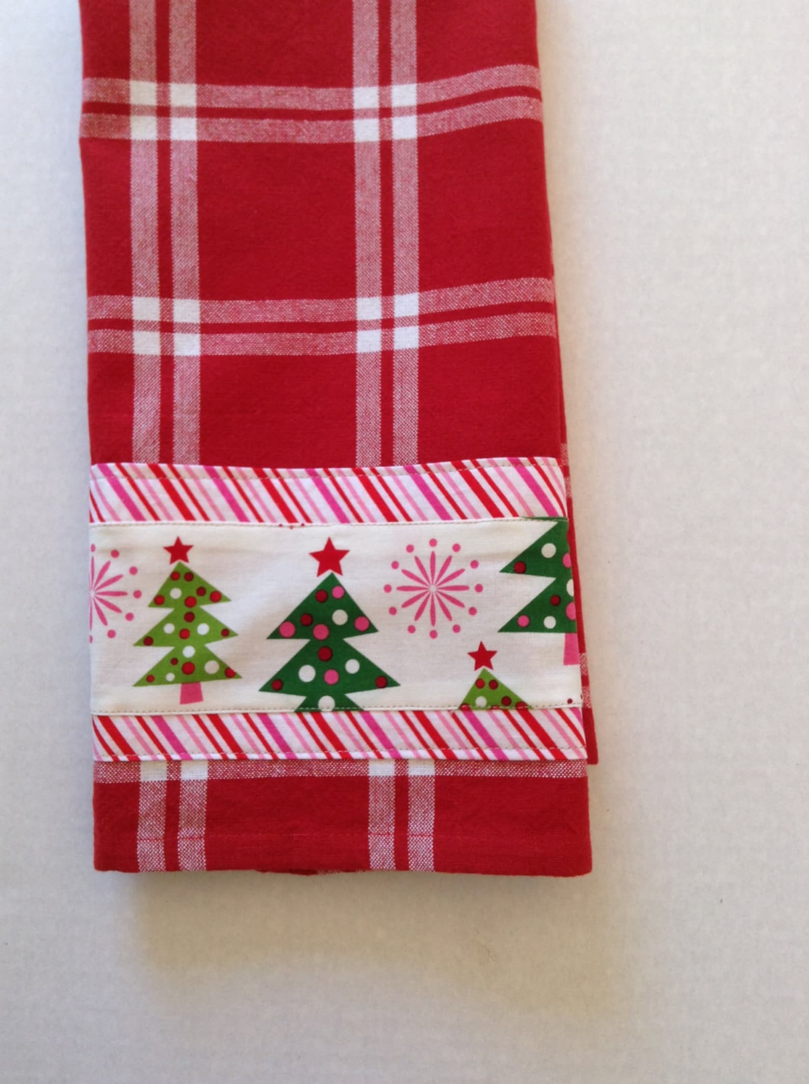 SALE Three Holiday Christmas Kitchen Towels Handmade Tea  Etsy