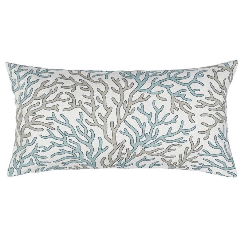 Scott Living Fabrics Coral Reef Harbor Luxe Linen Pillow Cover Etsy