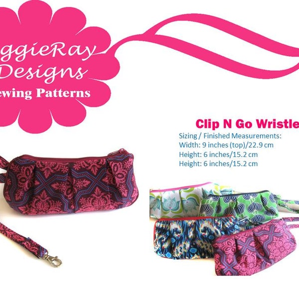 Easy Sewing Wristlet Pattern, Purse Sewing Patterns, Brides Maid Gifts, DIY Sewing Pattern, Purse Sewing Pattern, Fun Sewing Patterns,