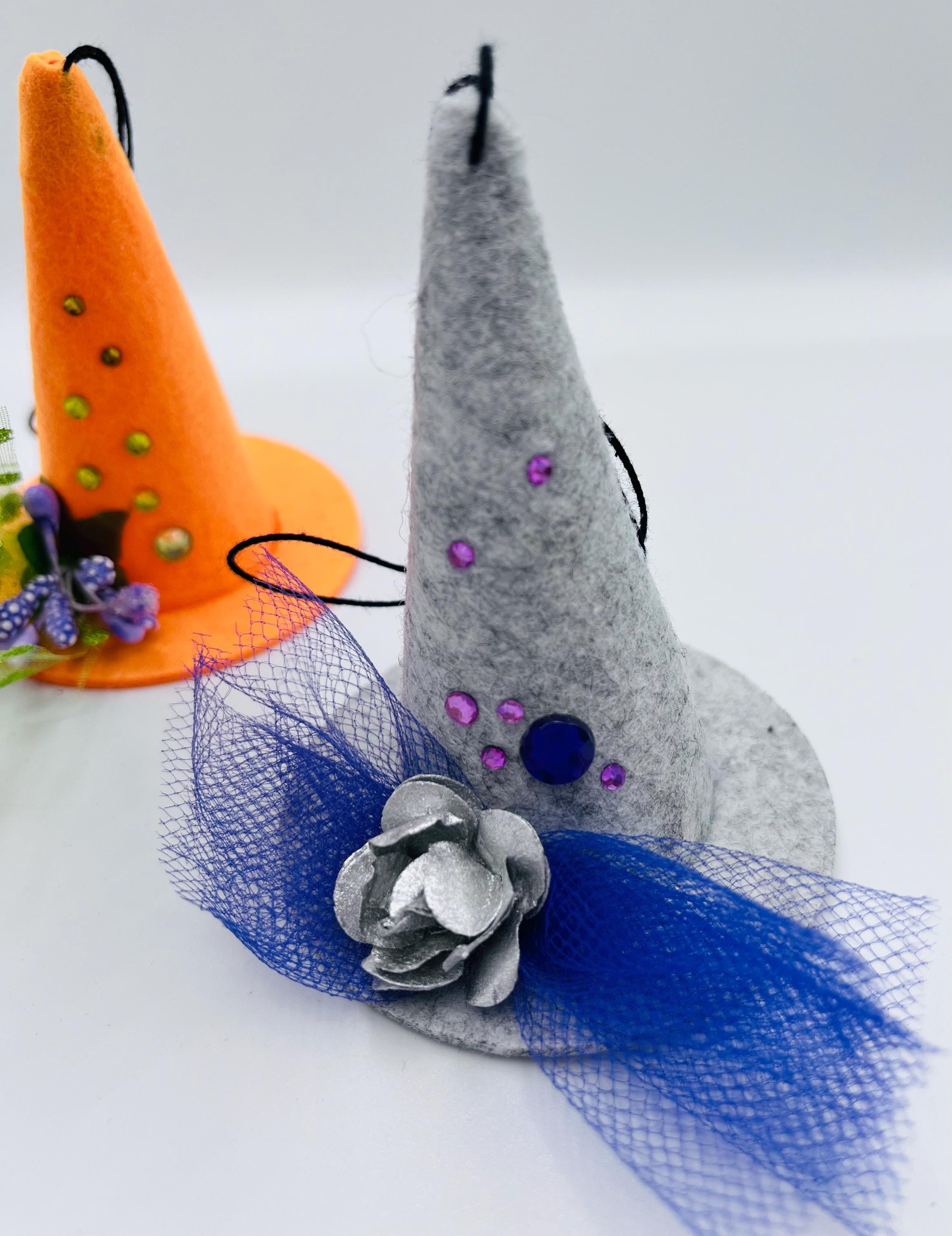 4 Witch Hat Ornaments - Etsy
