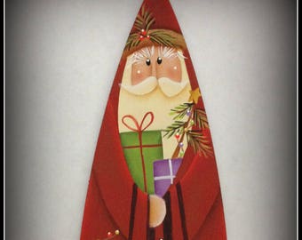 Santa Wood Ornament Christmas Tree Holiday Decoration Gift Tag