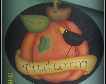 Fall Wood Peg Hanger Ornament-Pumpkin Home Decor Decoration