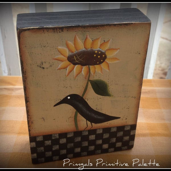 Primitive Wood Block Etsy
