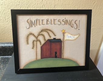 Simple Blessings 8 x 10 Framed Canvas