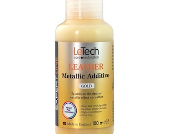 LeTech Leather Metallic Additive Paste – High Concentration Gold Pigment for Colourant Top Coat