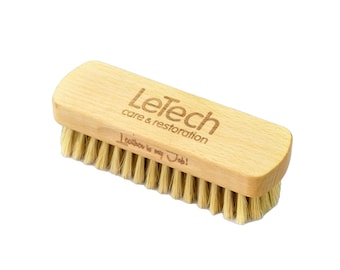LeTech Leather Cleaning Brush | Natural Bristle Beech Wood Tool
