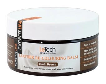 LeTech Leather Re-Colouring Balm - Color Restorer for Absorbent Leather (UV Fade, Scuffs & Worn Areas)