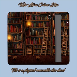 Bookshelf Kobo Libra Colour Skin: Removable Vinyl Decal