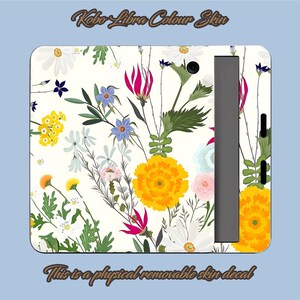 Floral Kobo Libra Colour Skin: Pastel Spring Flowers, Removable Vinyl Decal