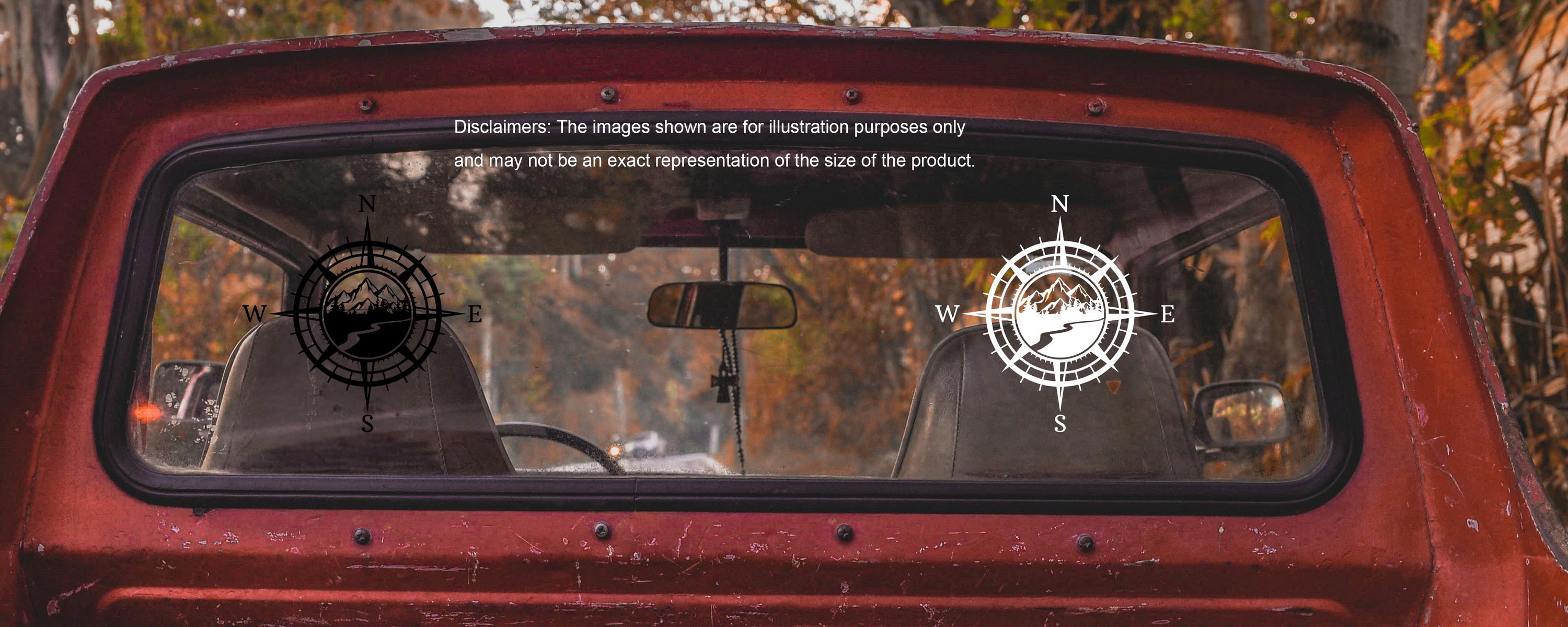 Adventure Compass Sticker: Mountain & Forest Vinyl Decal - Etsy