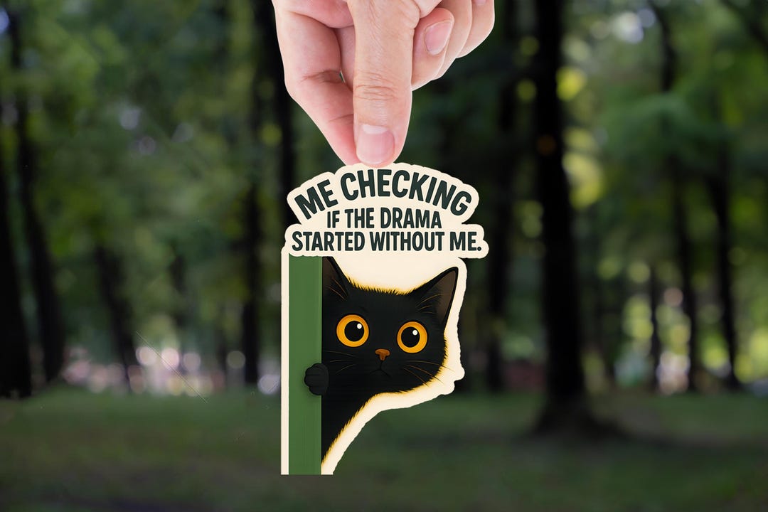 Funny Black Cat Meme Sticker: Drama Queen Vinyl Decal - Etsy