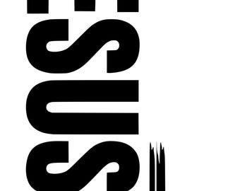Jesus Is King Sticker: Vertical Christian Cross, Waterproof Vinyl Decal