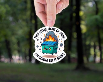 Dumpster Fire Sticker: Funny Meme Laptop Decal