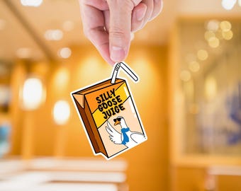 Silly Goose Juice Sticker: Funny Meme Laptop Decal