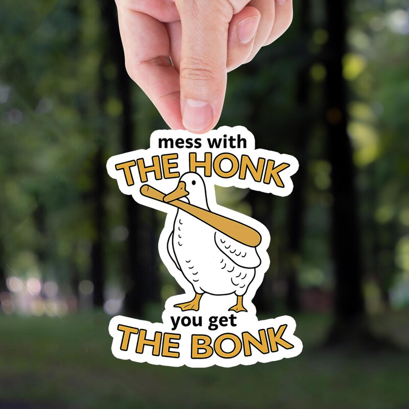 JXGZSO Kosmetiktasche – 'Mess With The Honk You Get The Bonk' – Lustiges Gänse-Motiv, Perfekt Für Fans