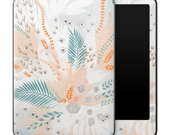Botanical Kindle Paperwhite Skin: Pastel Floral Leaf Vinyl Sticker