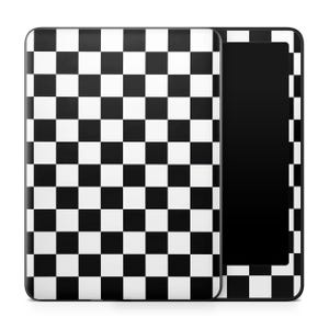 Checkered Kindle Paperwhite Skin: Retro Black and White Decal
