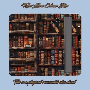 Bookshelf Kobo Libra Colour Skin: Removable Vinyl Decal