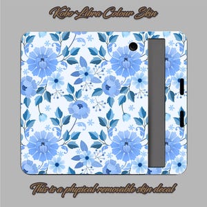 Baby Blue Floral Vinyl Skin for Kobo Libra Colour