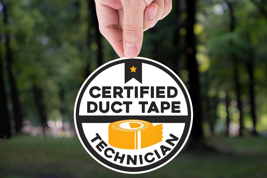 Duct Tape Technician Sticker: Funny DIY Handyman Decal - Etsy