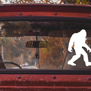 Bigfoot Decal: Pine Tree Sasquatch, Oracal Vinyl Car Decal