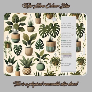 Indoor Plants Skin Decals | Kobo Vinyl Cover |Kobo Sticker | Kobo Accessory | Bookish Gifts | | Book Lovers | Removeable