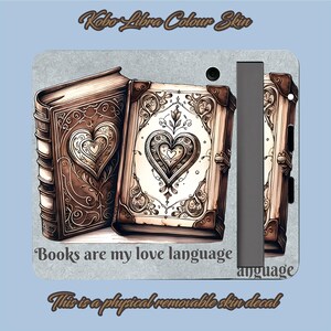Books & Hearts Kobo Libra Colour Skin: Removable Vinyl Decal