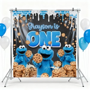 Aangepaste koekje babyshower of verjaardagsachtergrond | Verjaardagsbanner kleine koekjesoven | Gepersonaliseerde tafelbord babyshower