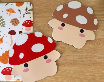 Mushrooms Mini Mouse pad / cute desk accessories / Autumn mouse pad / Cute mushrooms mouse pad / Pc Gaming Accessories
